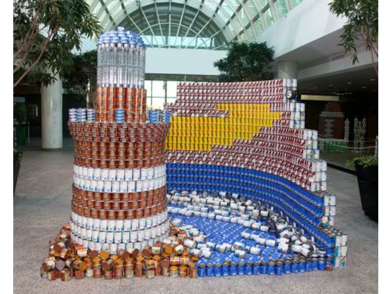 Long Island Cares Canned Food Drive / CanStruction Display of Canned ...