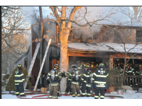 dix hills fire burns woman house suffers authorities suffered said morning saturday early