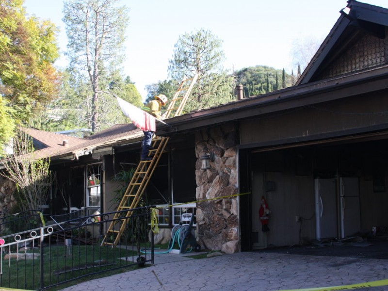 UPDATE Fire Damages Funicello's House in Encino Encino, CA Patch