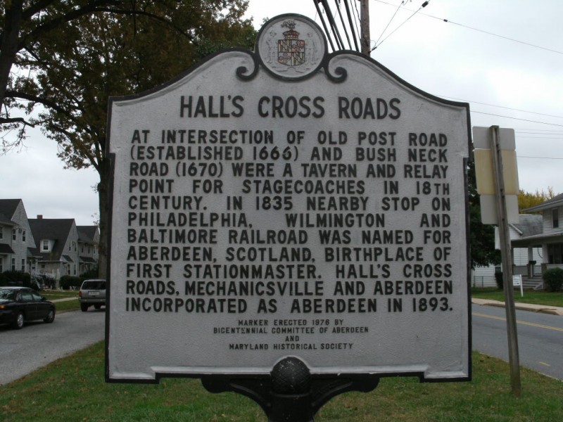 SIGN Hall's Cross Roads Aberdeen, MD Patch