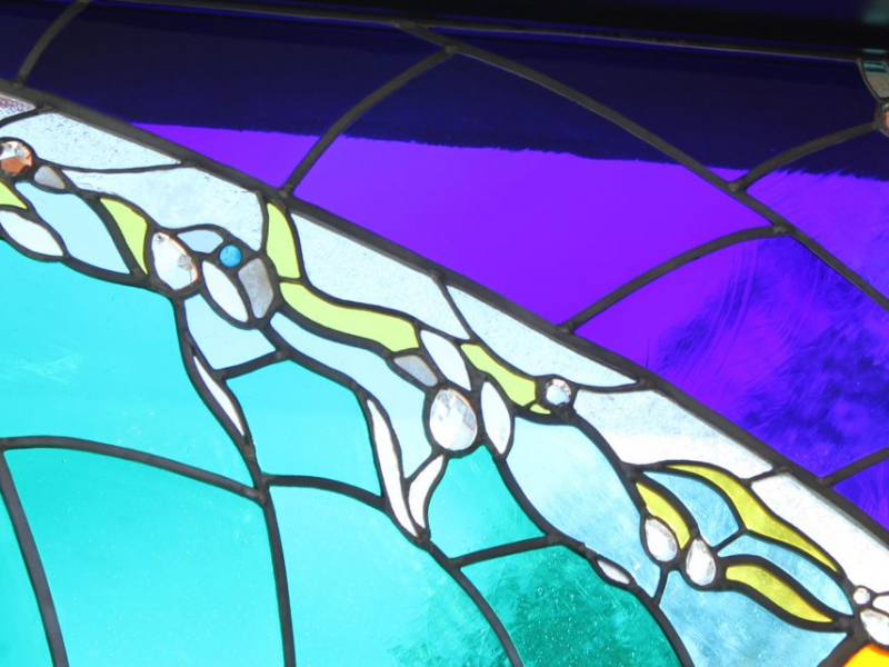 HandBlown Stained Glass Window by James Hubbell Dedicated at Ramona