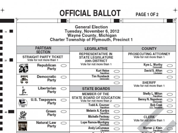 Preview a Sample Ballot for Plymouth Township - Plymouth, MI Patch