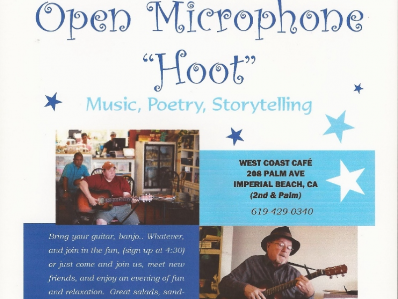 Open Mic Music Poetry Comedy West Coast Cafe Imperial Beach Ca Open Mic Music Poetry Comedy West Coast Cafe