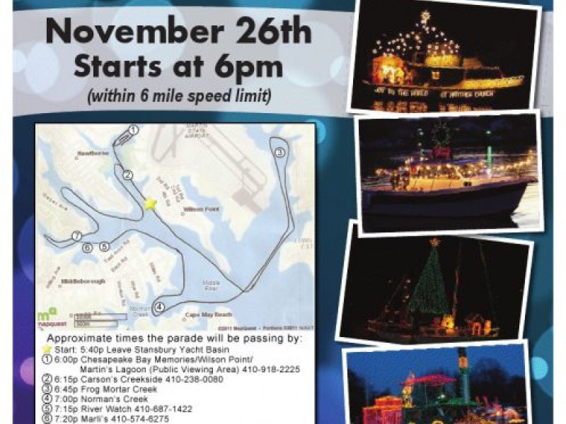 Parade of Lighted Boats Returning to Middle River Essex, MD Patch