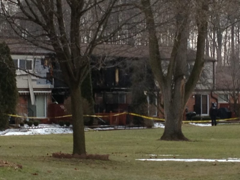 Firefighters Investigating Northville Township Townhouse Fire
