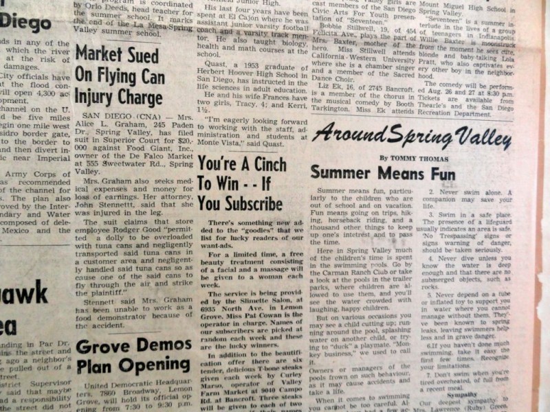 1966: El Cajon Youth Drowns In Hansen's Pond | La Mesa, CA Patch