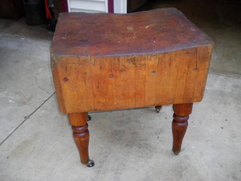 Saw it on Craigslist 'Very Old, Very Heavy' Butcher Block Table