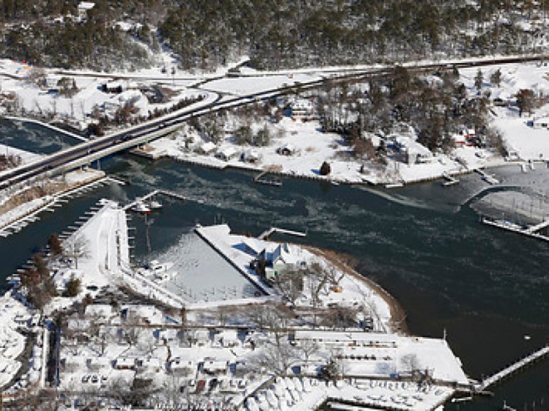 Aerial Photos Hampton Bays Blanketed in Snow Westhampton, NY Patch