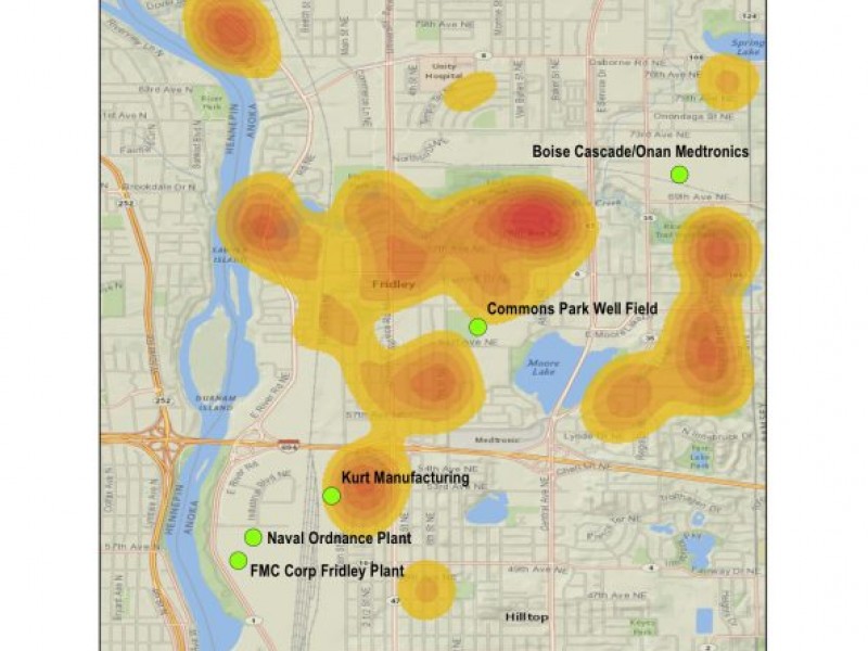 SEE New 'Heat Map' of Reported Fridley Cancer Cases Fridley, MN Patch