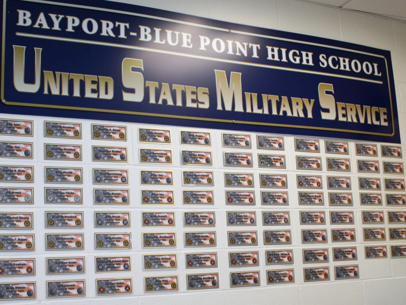 BayportBlue Point HS Boasts Military Wall of Honor Sayville, NY Patch