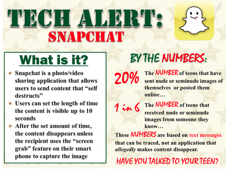 Sheriff  Snapchat Can Lead To Sexting  Largo, Fl Patch-6835
