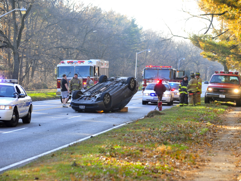Car Flips Over on Clinton Road Garden City, NY Patch