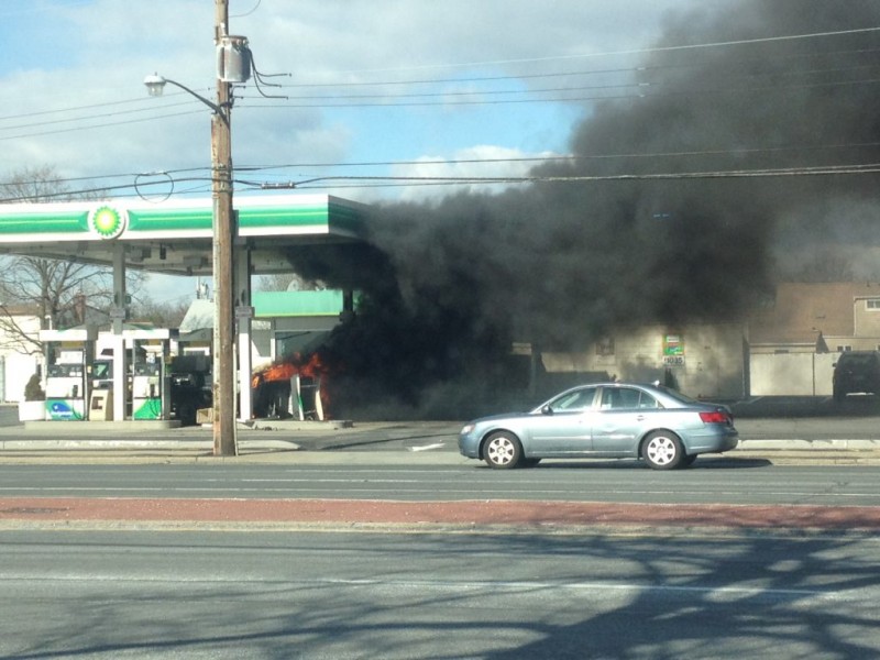 UPDATE Car Accident Causes Fire at BP Gas Station East Meadow, NY Patch
