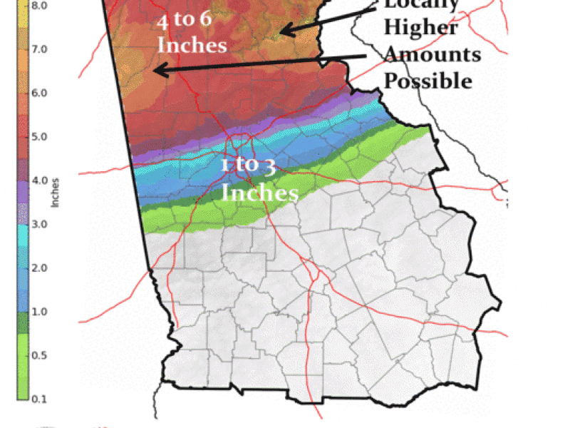 Weather Update How Much Snow Will Fall on LoganvilleGrayson, and When? Loganville, GA Patch