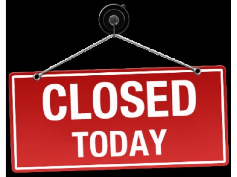 office closed for holiday sign