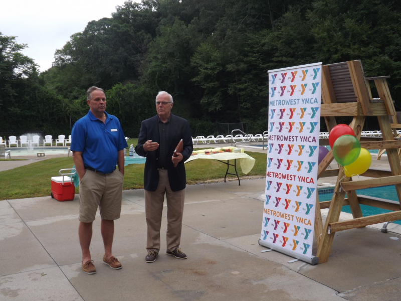 MetroWest YMCA CEO Cannonballs Into Pool to Open New Clearbrook Swim