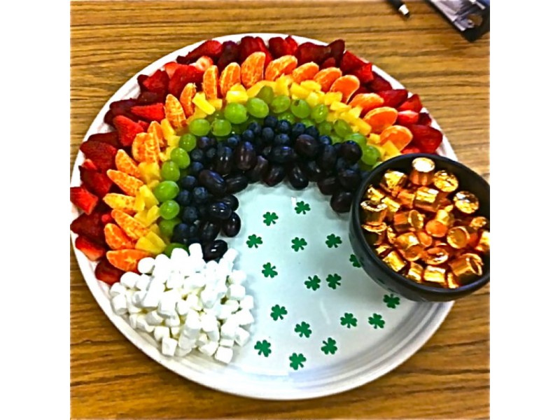 rainbow fruit tray st patricks day