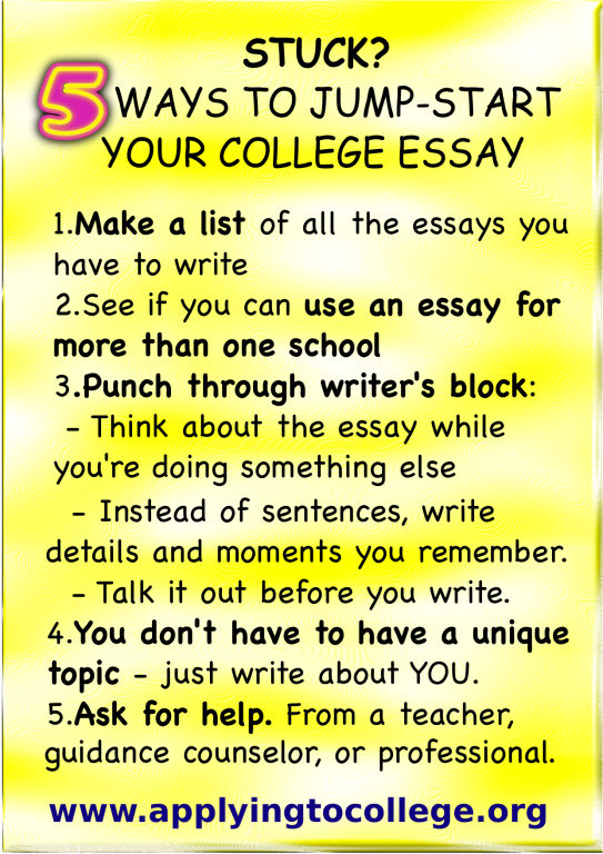 Tips from College Essays