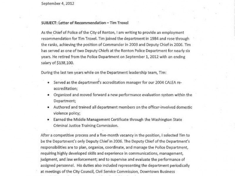 travel warning cdc Deputy Gets Police In Chief Letter Troxel Of Reprimand