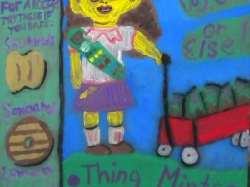 Annual halloween window painting contest image