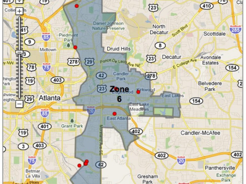 Atlanta Zone 6 Map 