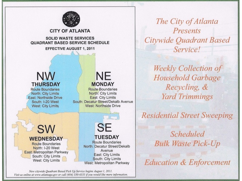 Changes To Garbage Pickup Schedule In East Atlanta Patch | East Atlanta, GA Patch