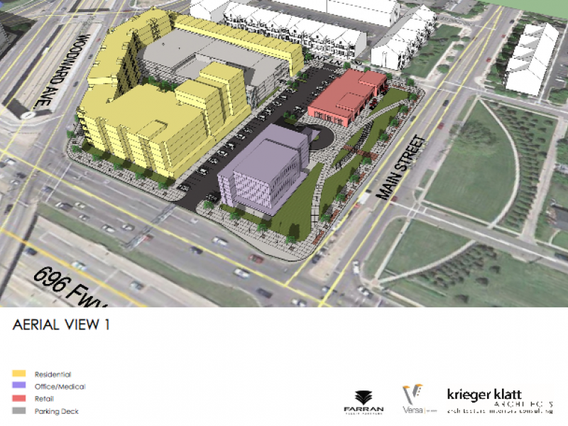 Developers Present 'Gateway' Concept for I696 Site to DDA Royal Oak