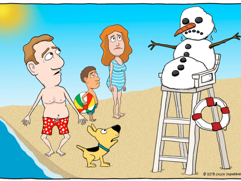 Add a Punchline to Our Snowman Lifeguard Cartoon | Glen Ellyn, IL Patch