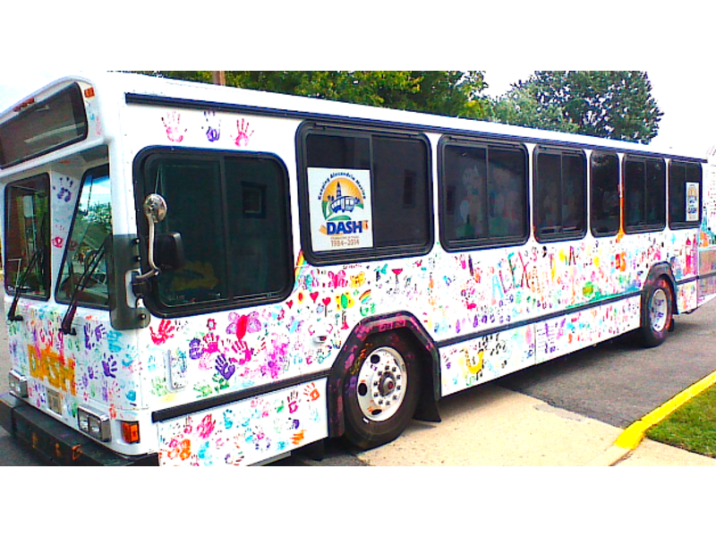 DASH Bus Painted at Art on the Avenue Gets New Life as the 'Art Bus