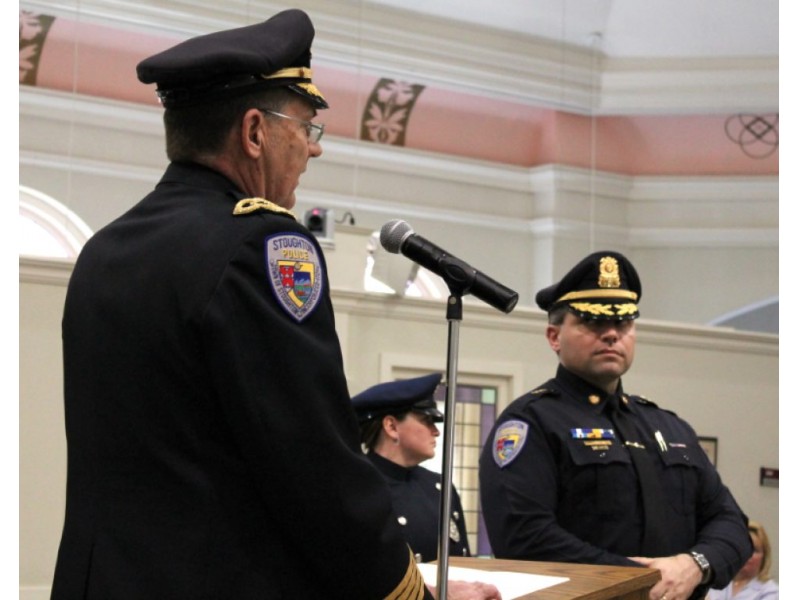 Stoughton Police Honor Devine, Bonney, Holmes At Badge Pinning ...