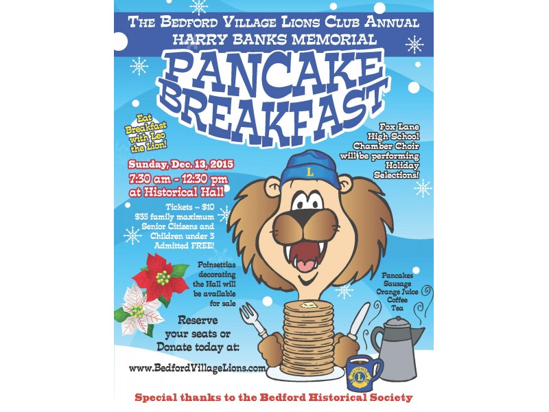 Bedford Village Lions Annual Pancake Breakfast  Bedford 