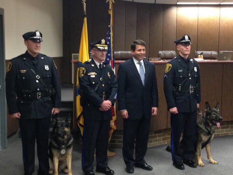 4 New Police Officers 2 New K 9 Officers Sworn In At Wednesday Night S Gloucester Township